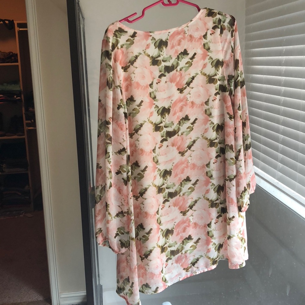 Long sleeve midi dress - Picture 2 of 3